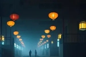 琥珀色的火车：黄昏时分车窗被落日染成琥珀色